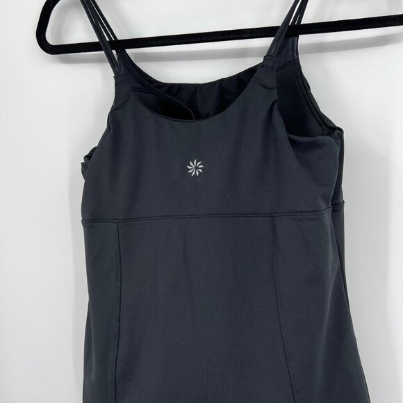 Athleta Womens Tank Top Sz 38b Black Built In Bra Athletic - Picture 5 of 8